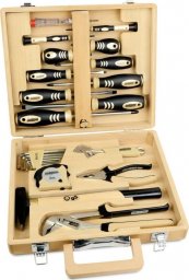 Zestaw narzędzi Lumarko Brüder Mannesmann 24-częściowy zestaw narzędzi, bambusowa walizka!