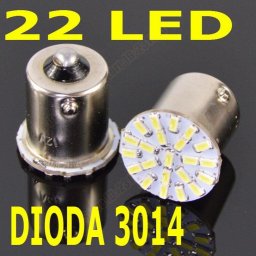  Tech-Led Żarówka diodowa BA15S 22 SMD3014 P21W zimna-W-wa