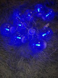  Tech-Led Lampki choinkowe kule led światłowód blue+czapka