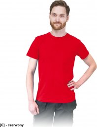  R.E.I.S. TSRSLIM - t-shirt męski o dopasowanym kroju, 100% bawełna - czerwony S