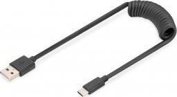 Kabel USB Digitus USB-A - USB-C 1 m Czarny (AK-300430-006-S)