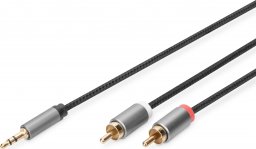 Kabel Digitus Jack 3.5mm - RCA (Cinch) x2 1.8m czarny (DB-510330-018-S)