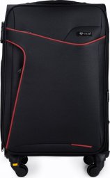  Solier Średnia walizka miękka M Solier STL1651 czarno-czerwona NoSize