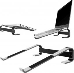 Podstawka pod laptopa Strado Podstawka aluminiowa pod tablet laptop do 18" Simple S1 (Czarna) uniwersalny