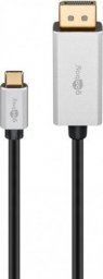Kabel USB Goobay USB-C - DisplayPort 2 m Czarno-srebrny (60176)