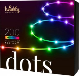 Taśma LED Twinkly Inteligentny miniaturowy łańuch Dots 200 LED RGB 10 m, czarne