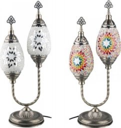 Lampa stołowa DKD Home Decor Lampa stołowa DKD Home Decor Szkło Mozaika Metal Wielokolorowy Arabia (24 x 15 x 55 cm) (2 Sztuk)