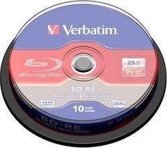 Odtwarzacz Blu-ray Verbatim BD-RE SL VERBATIM 25 GB 2x Spindle 10 szt.