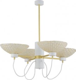 Lampa wisząca Amplex Glamour lampa wisząca Ema kryształowa do salonu mosiądz mat