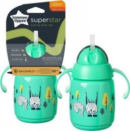  Tommee Tippee 478306 KUBEK SUPERSTAR ZE SŁOMKĄ 300ML 6+ ZIELONY