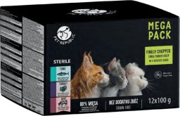  Pet Republic PetRepublic karma mokra dla kota po sterylizacji kawałki w delikatnym sosie MIX 3 smaków 12x100g