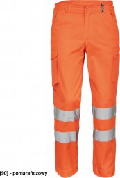  CERVA VIGO HV spodnie robocze z taśmami odblaskowymi z możliwością wydłużenia nogawek - pomarańczowy 48