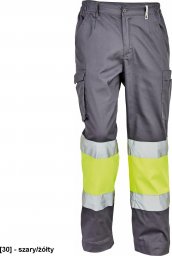  CERVA BILBAO HV spodnie robocze łączone z częścią Hi-Vis i taśmami odblaskowymi - szary/żółty 62