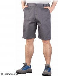  R.E.I.S. YES-TS - Spodnie ochronne do pasa z krótkimi nogawkami - szary/stalowy L