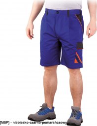  R.E.I.S. PRO-TS - Spodnie ochronne do pasa z krótkimi nogawkami - niebiesko-czarno-pomarańczowy 3XL