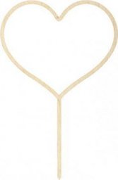 PartyDeco Topper drewniany Serce, 23cm one size