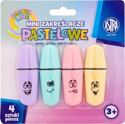 Astra Zakreślacze Mini pastelowe 4 szt blister Astra