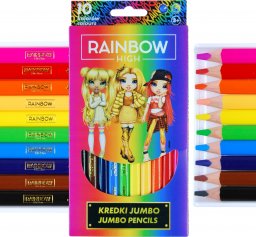  Astra Kredki ołówkowe jumbo 10 kolorów Rainbow High Astra