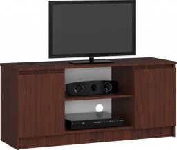 Elior Klasyczna szafka RTV z półkami wenge - Darius 3X 120 cm