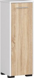Elior Minimalistyczny regał łazienkowy biały + dąb sonoma - Lireno 3X