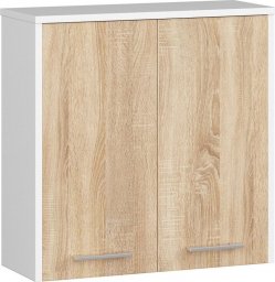 Elior Skandynawska wisząca szafka łazienkowa biały + dąb sonoma - Zofix 3X