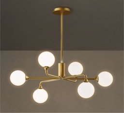 Lampa wisząca Copel Modernistyczny żyrandol złoty CGSUD wisząca lampa szklane kule