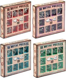 G3 40w1: 40 ŁAMIGŁÓWEK METALOWYCH Puzzles 4 PUDEŁKA