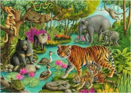  Ravensburger Puzzle 60el Animals of India. Zwierzęta z Indii 051632 Ravensburger