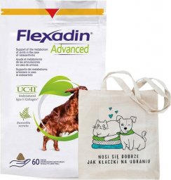  VETOQUINOL VETOQUINOL Flexadin Advanced Dietetyczna Karma Uzupełniająca Dla Psów  180g (60 kąsków) + Torba na zakupy GRATIS!