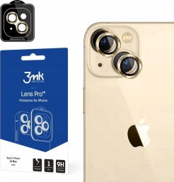  3MK Szkło hybrydowe na obiektyw aparatu 3MK Lens Protection Pro Apple iPhone 14 Plus złoty/gold