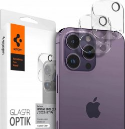  Spigen Szkło hartowane na aparat Spigen Optik.tr Camera Protector Apple iPhone 14 Pro/14 Pro Max Crystal Clear [2 PACK]