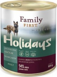 Family First FamilyFirst Jagnięcina+królik+marchew adult 800g