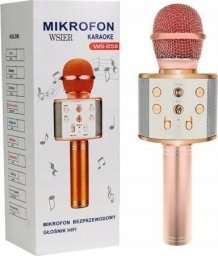 Mikrofon W&K Mikrofon zabawkowy JYWK369-4 rose gold
