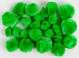  FANDY Pompony akrylowe zielone MIX rozmiarów