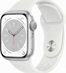 Smartwatch Apple Watch 8 GPS 41mm Silver Alu Sport Biały  (MP6K3WB/A)