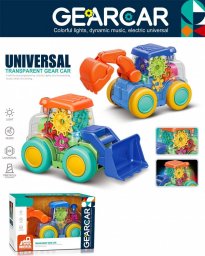  Ramiz Interaktywna kolorowa koparka z napędem dla dzieci 3+ Koła zębate + ruchoma łyżka