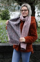 Yaro Slings Szal Yaro Sparkling Ultra Pink Grey Linen Glam