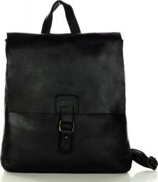  Marco Mazzini handmade Plecak skórzany minimalizm old look leather backpack - MARCO MAZZINI czarny NoSize