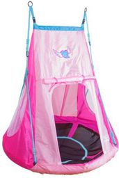 Huśtawka Hudora Namiot huśtawka Nest Swing With Tent Heart różowy (72153)