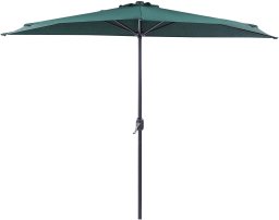 Beliani Parasol ogrodowy półokrągły 270 cm zielony GALATI!