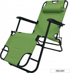  kontrast Krzesło wypoczynkowe składane leżak zagłówek RIVIERA zielony