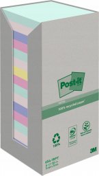 Post-It 3M Ekologiczne karteczki samoprzylepne Post-it®, NATURE, pastelowe, 76x76mm, 12x100 kart.