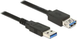 Kabel USB Delock USB-A - USB-A 3 m Czarny (85057)