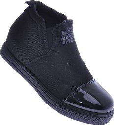  Pantofelek24 Wsuwane czarne dziewczęce sneakersy /C2-2 12560 t293/ 32