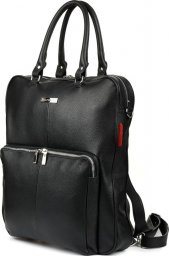 Plecak Beltimore Czarny duży plecak na laptopa skóra naturalna pasek Beltimore N24 NoSize