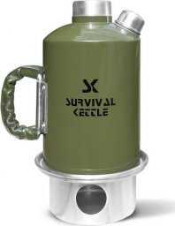 Survival Kettle Aluminiowa Kuchenka czajnik turystyczny Survival Kettle Green + stalowe palenisko Uniwersalny