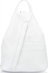  Vera Pelle Vera Pelle włoski Plecak Skórzany damski mały biały T52 NoSize