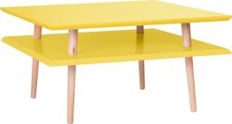 Ragaba Stolik kawowy SQUARE LOW 68x68 żółty kwadratowy