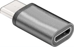 Adapter USB MicroConnect USB-C - microUSB Srebrny  (USB3.1CMBF)
