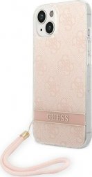  Guess Etui Guess do iPhone 14 Plus 6,7" różowy/pink hardcase 4G Print Strap